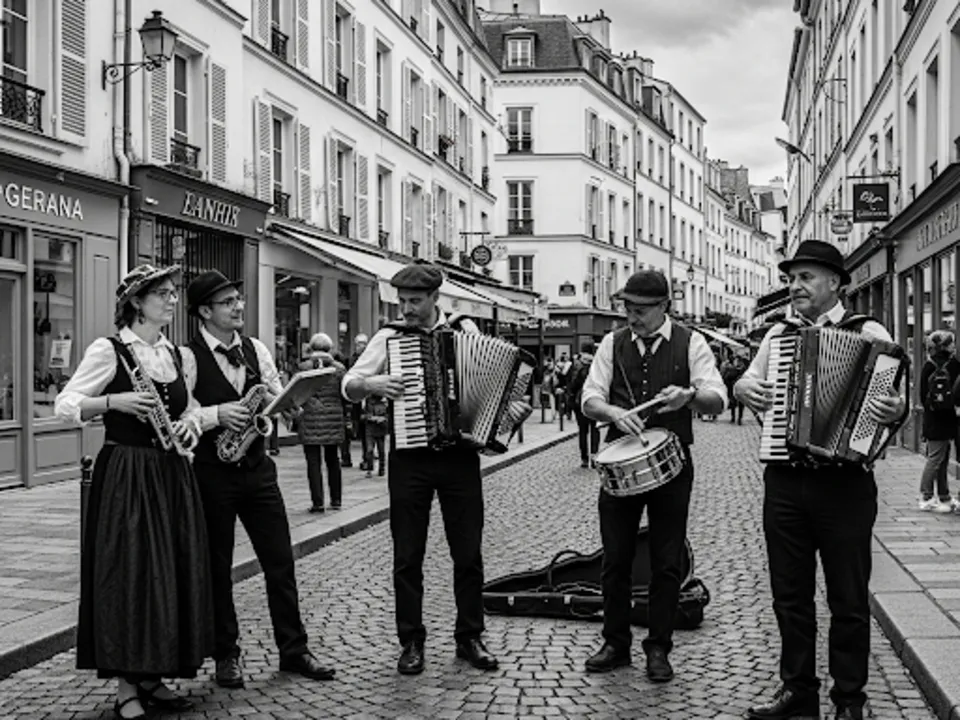 ACCORDEONISTE  CHANTEUR  ANIMATION RETRO MUSETTE  