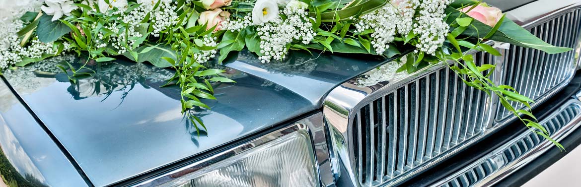 Décoration voiture mariage en Île-de-France